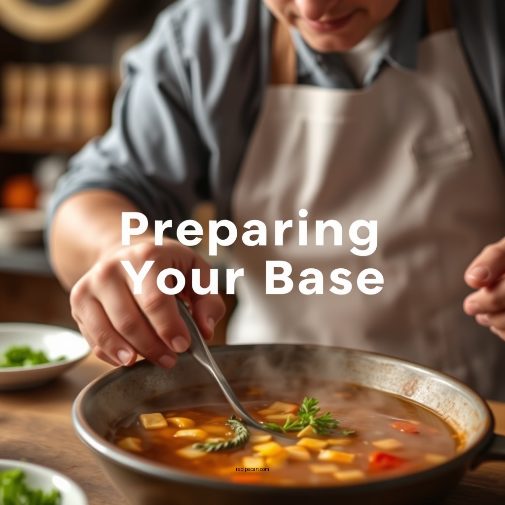 Preparing Your Base - hearty soup recipe