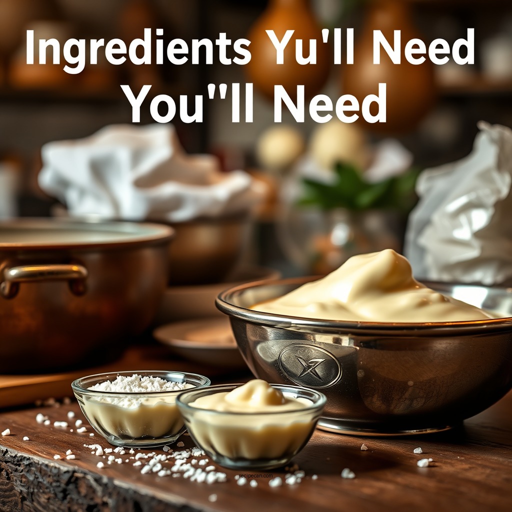 Ingredients You'll Need - heavy cream custard recipe