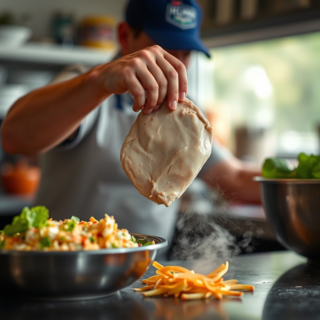 Preparing the Chicken - hellmann's chicken salad recipe with mayo