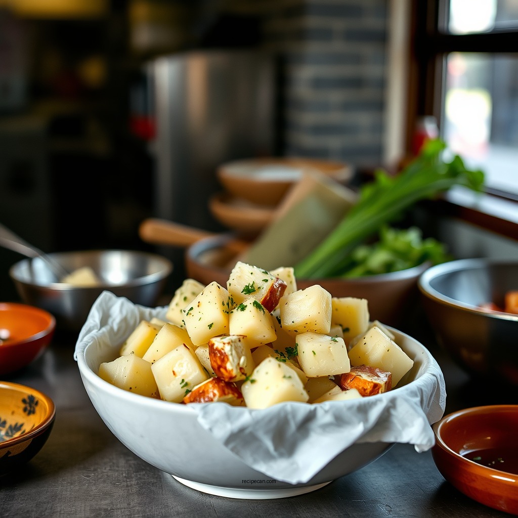 Preparing the Potatoes - hellman's mayo potato salad recipe
