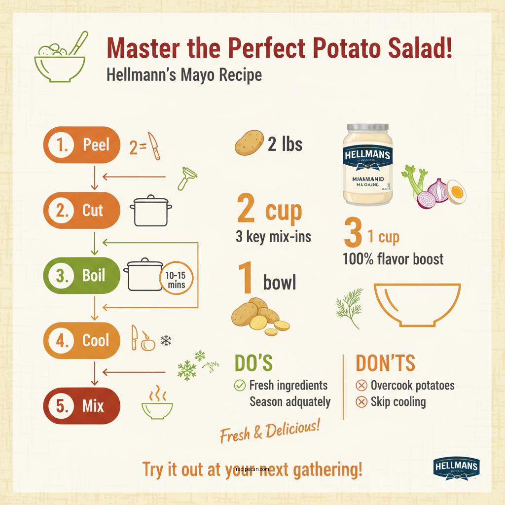 hellmans mayo potato salad recipe - Data Infographic and Statistics