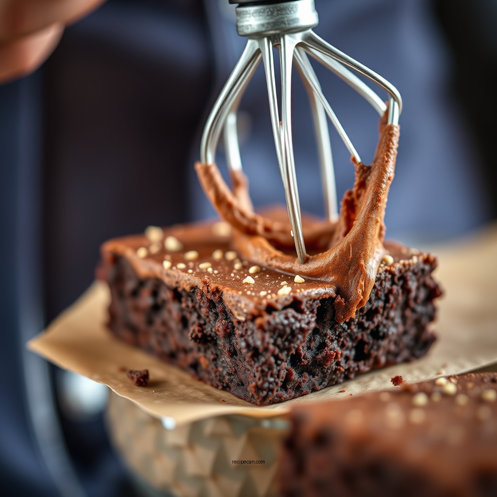Mixing the Batter - hershey brownie recipe