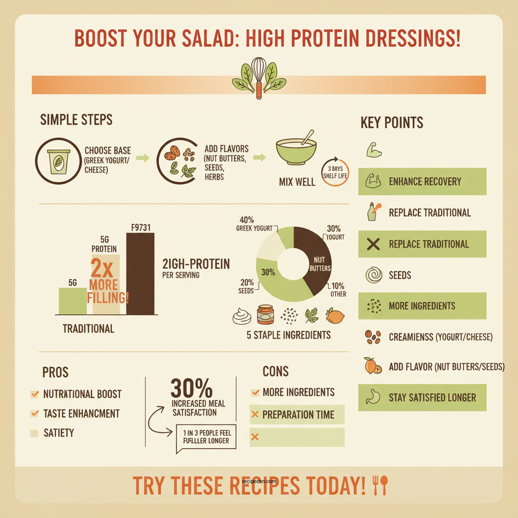high protein salad dressing recipe - Data Infographic and Statistics