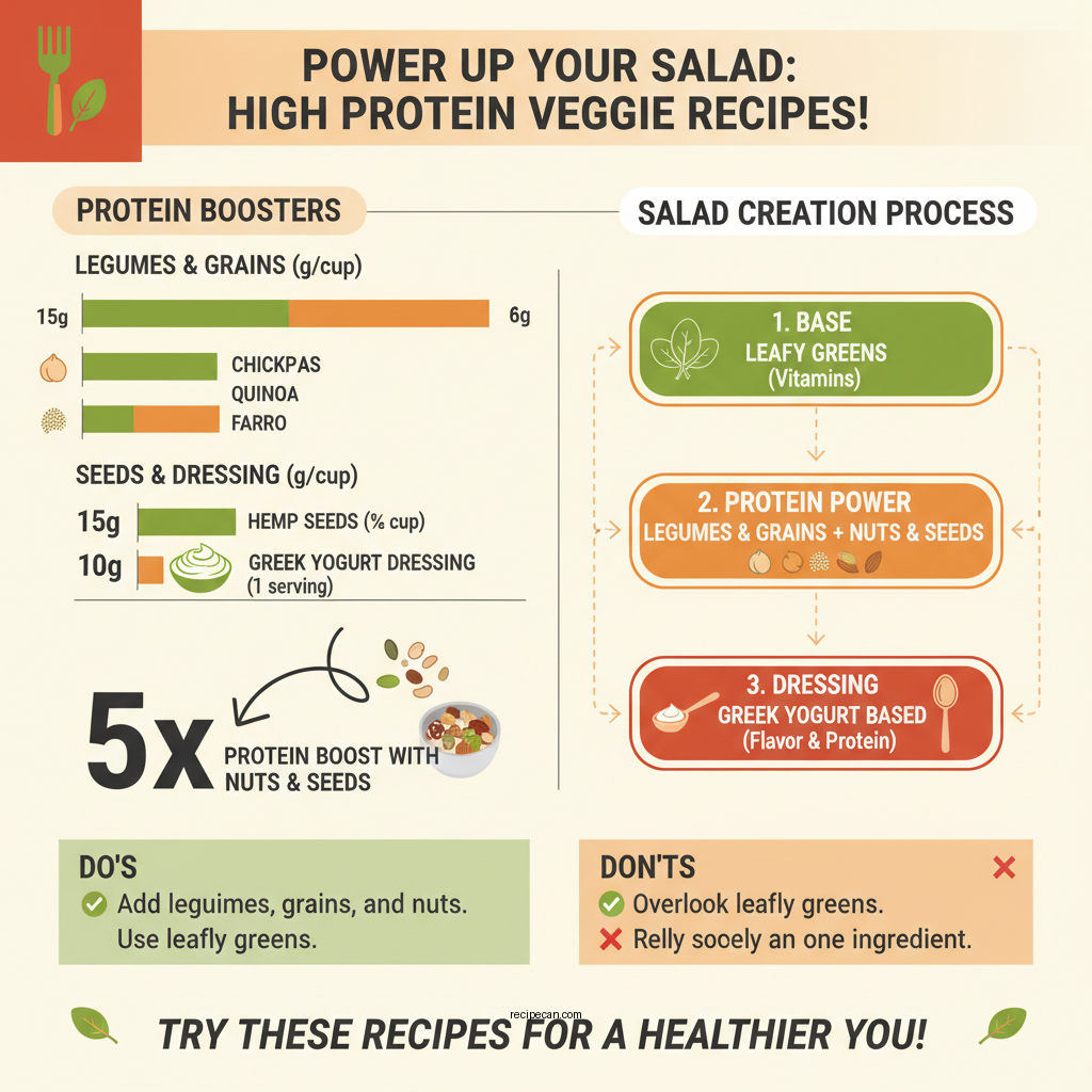 high protein veg salad recipes - Data Infographic and Statistics