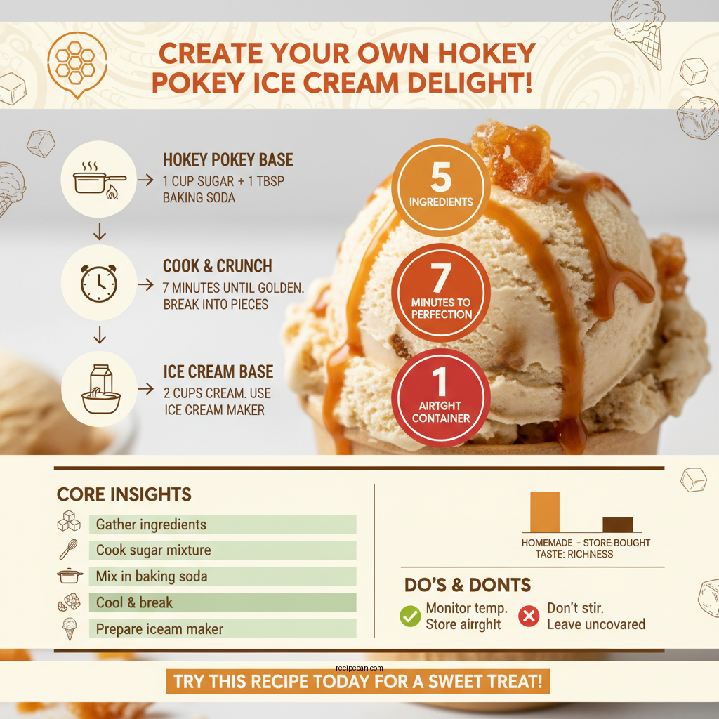 hokey pokey ice cream recipe - Data Infographic and Statistics