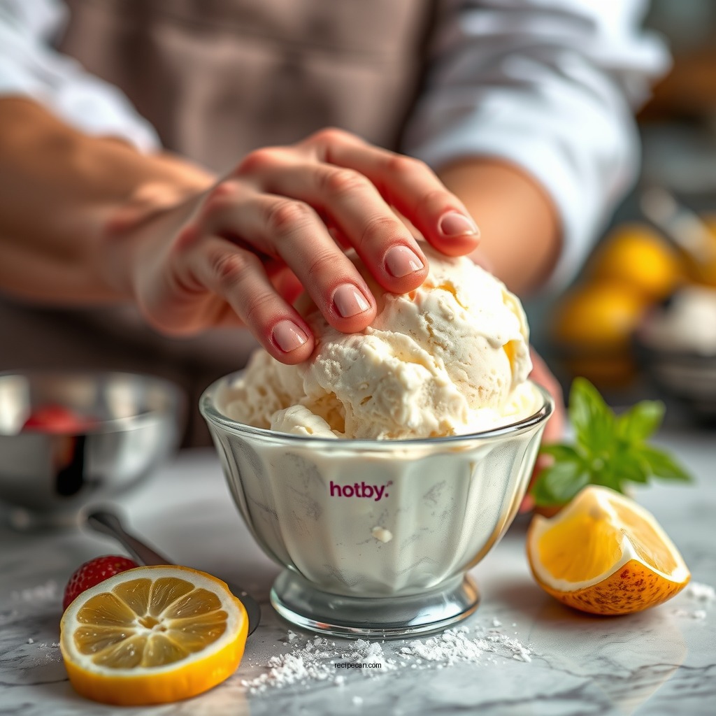 Preparing the Ice Cream Base - hokey pokey ice cream recipe