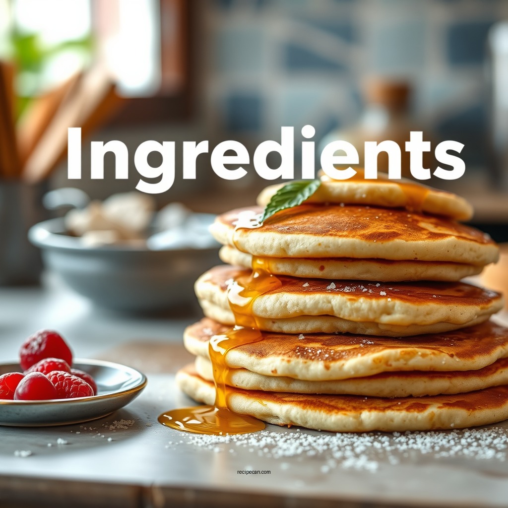 Ingredients Needed - home made pancakes recipe