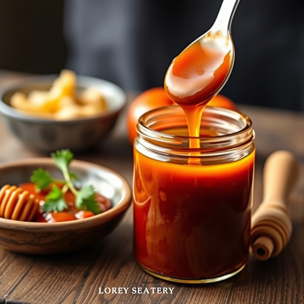Sweet and Spicy Honey Barbecue Sauce - homemade barbecue sauce recipes