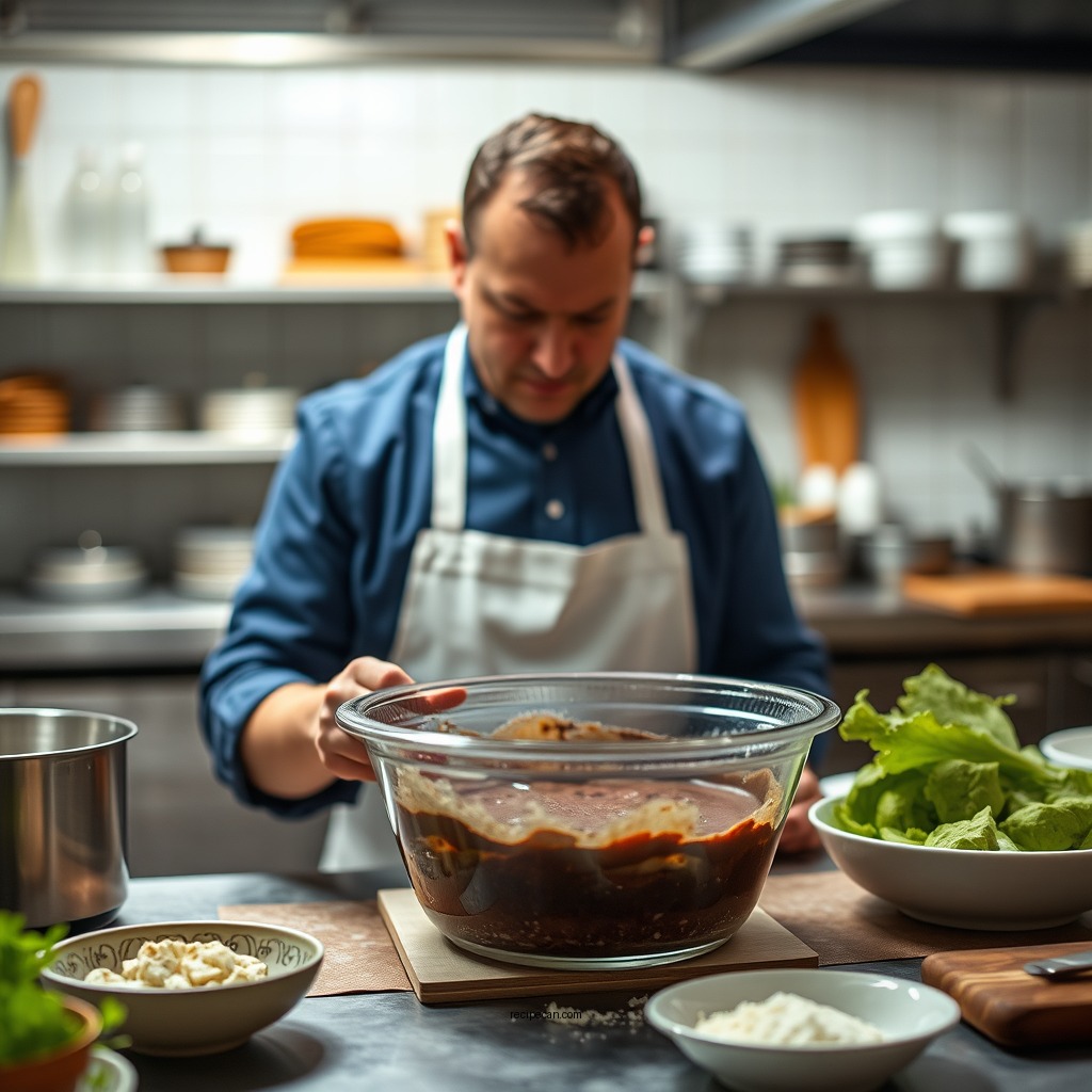 Preparing the Brownie Batter - homemade brownies recipe