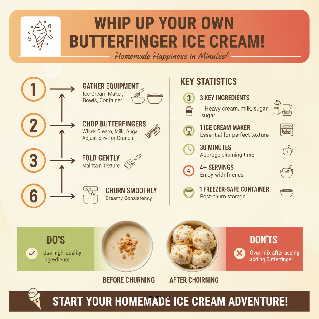 homemade butterfinger ice cream recipe - Data Infographic and Statistics