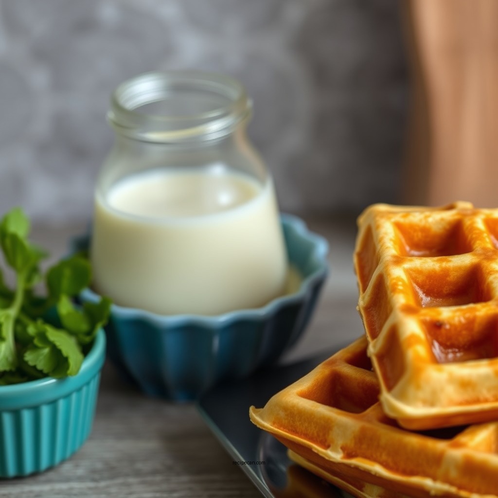 Ingredients You’ll Need - homemade buttermilk waffle recipe