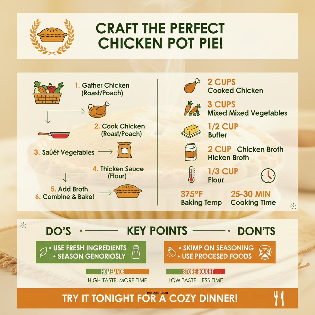 homemade chicken pot pie recipe - Data Infographic and Statistics