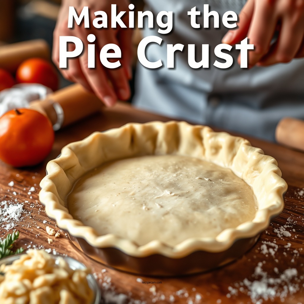 Making the Pie Crust - homemade chicken pot pie recipe