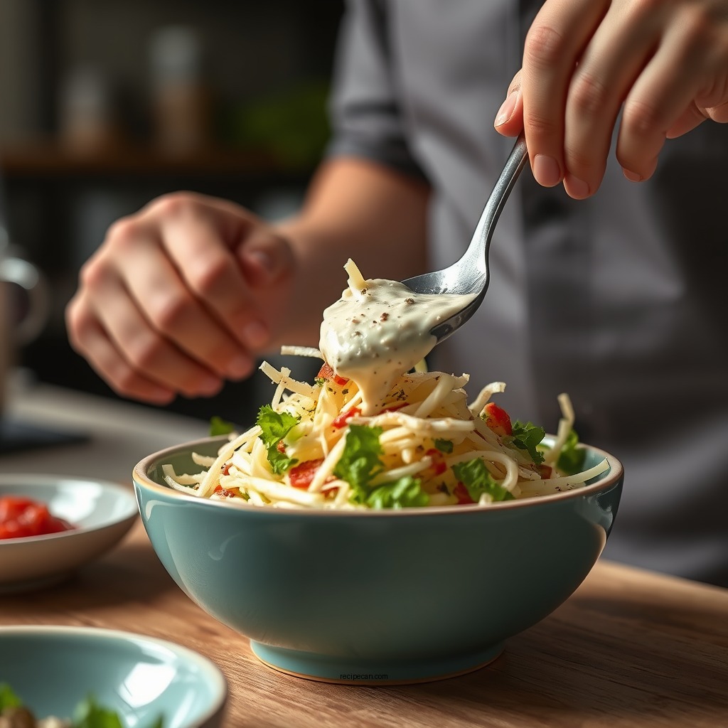 Step-by-Step Preparation - homemade coleslaw dressing recipe