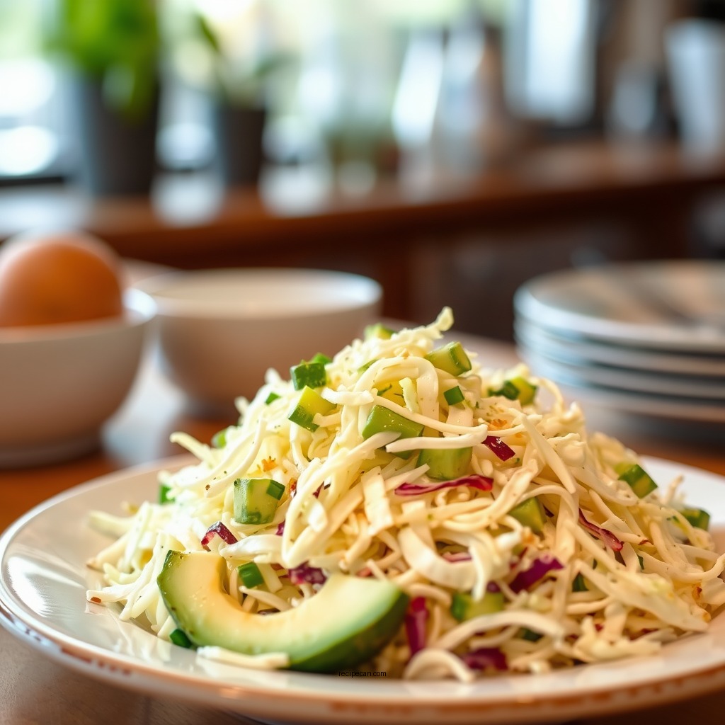 Creamy Avocado Coleslaw - homemade coleslaw recipes