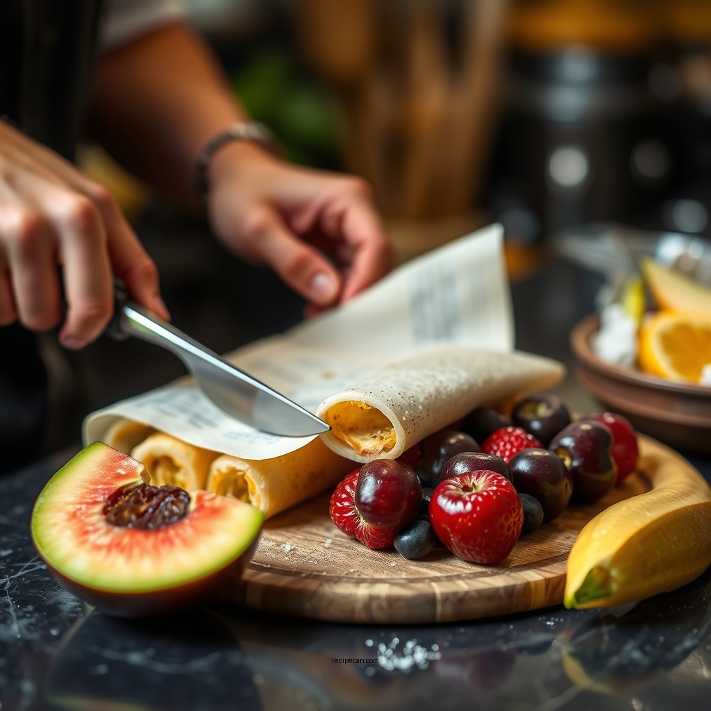 Preparing the Fruit - homemade fruit roll up recipe