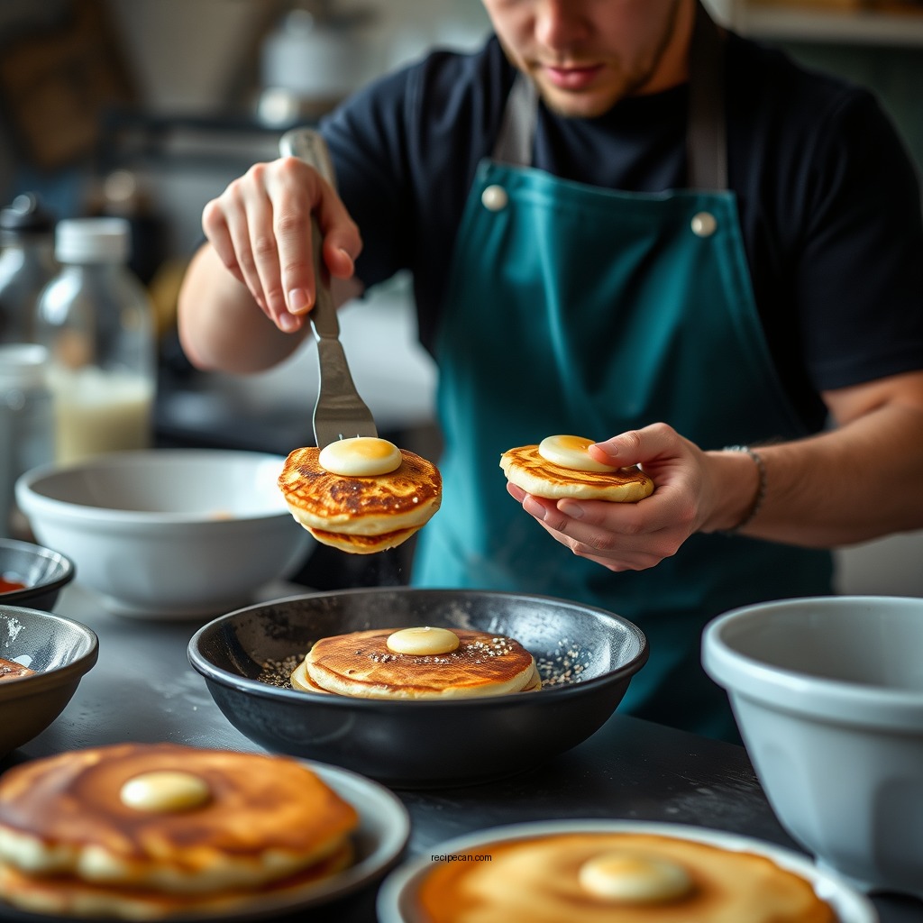 Step-by-Step Pancake Preparation - homemade pancakes recipe