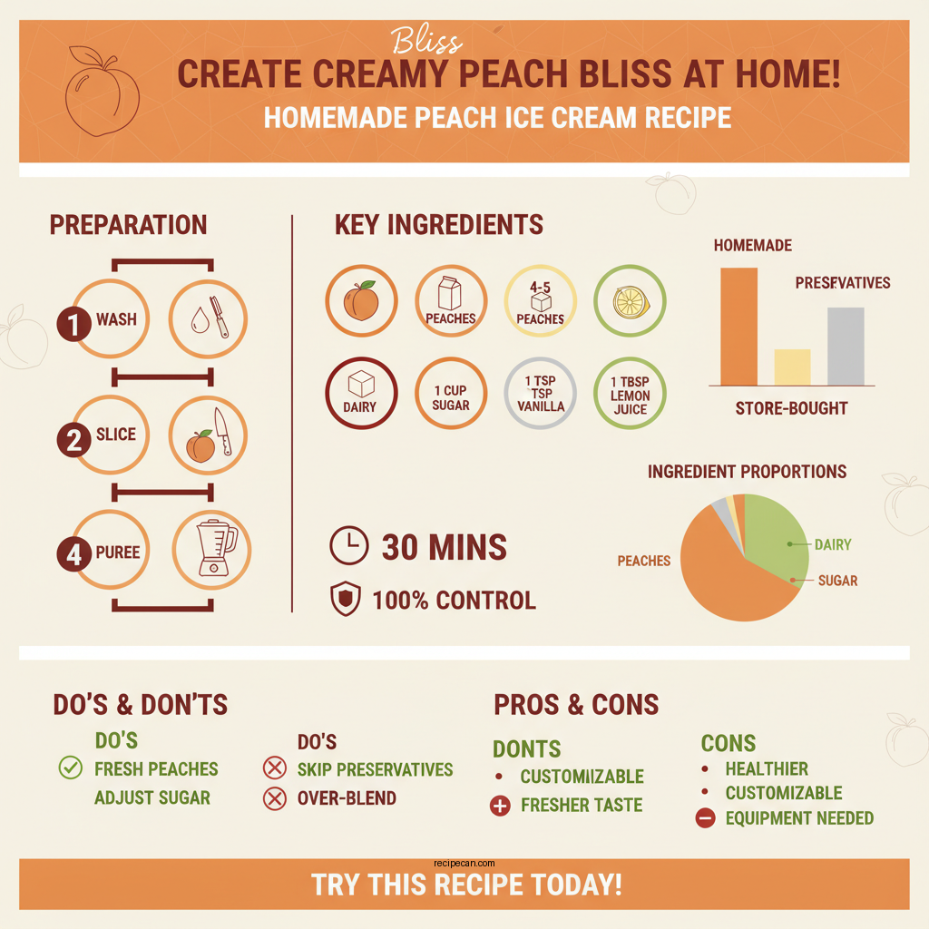 homemade peach ice cream recipe for ice cream maker - Data Infographic and Statistics