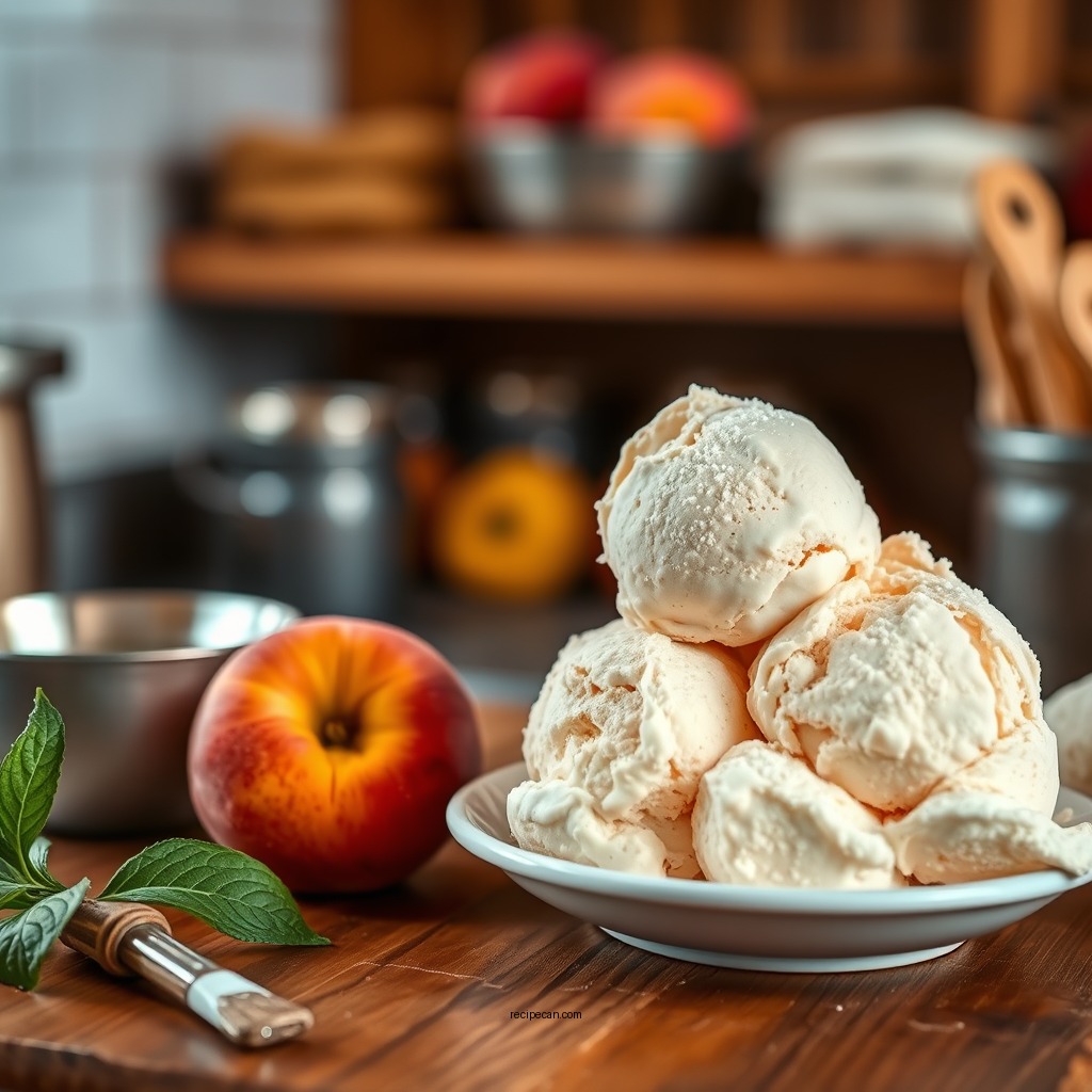 Ingredients You’ll Need - homemade peach ice cream recipe for ice cream maker