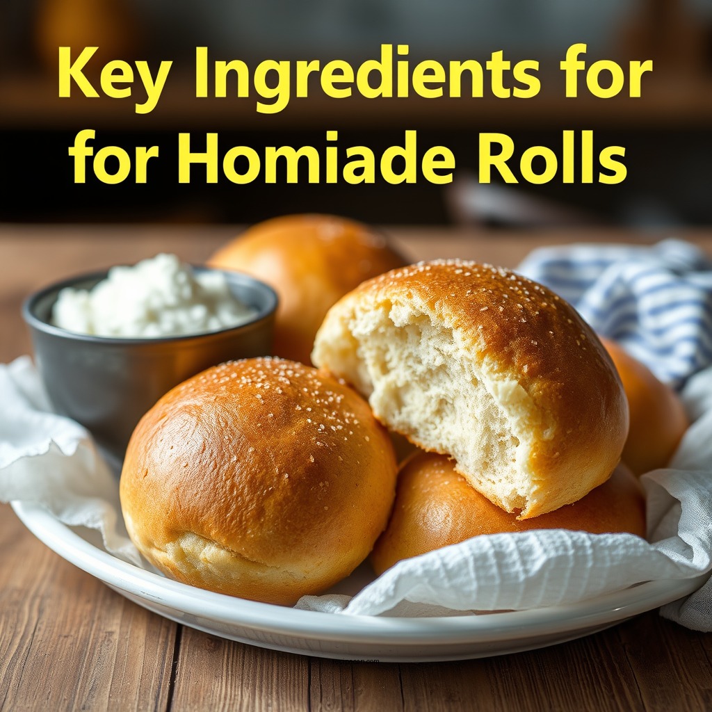 Key Ingredients for Homemade Rolls - homemade rolls recipe