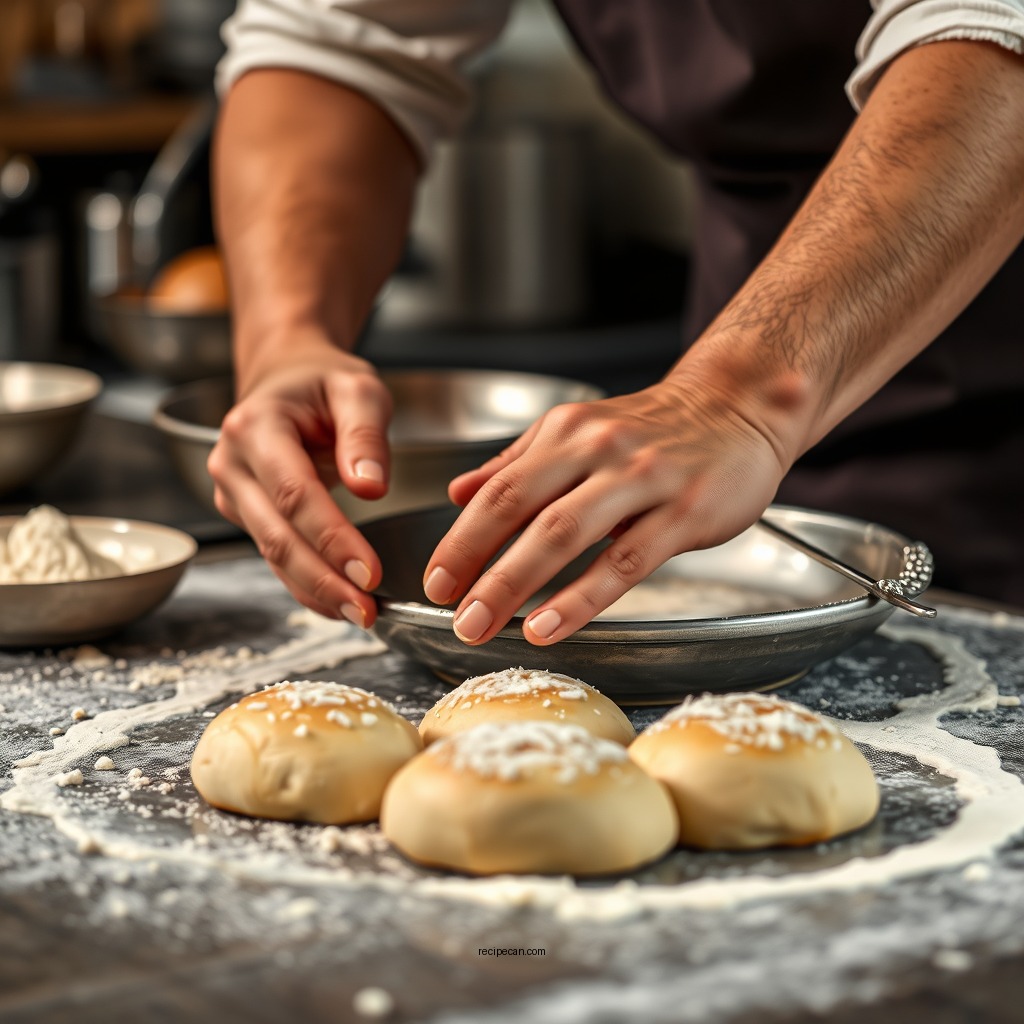 Preparing the Dough - homemade yeast rolls recipe
