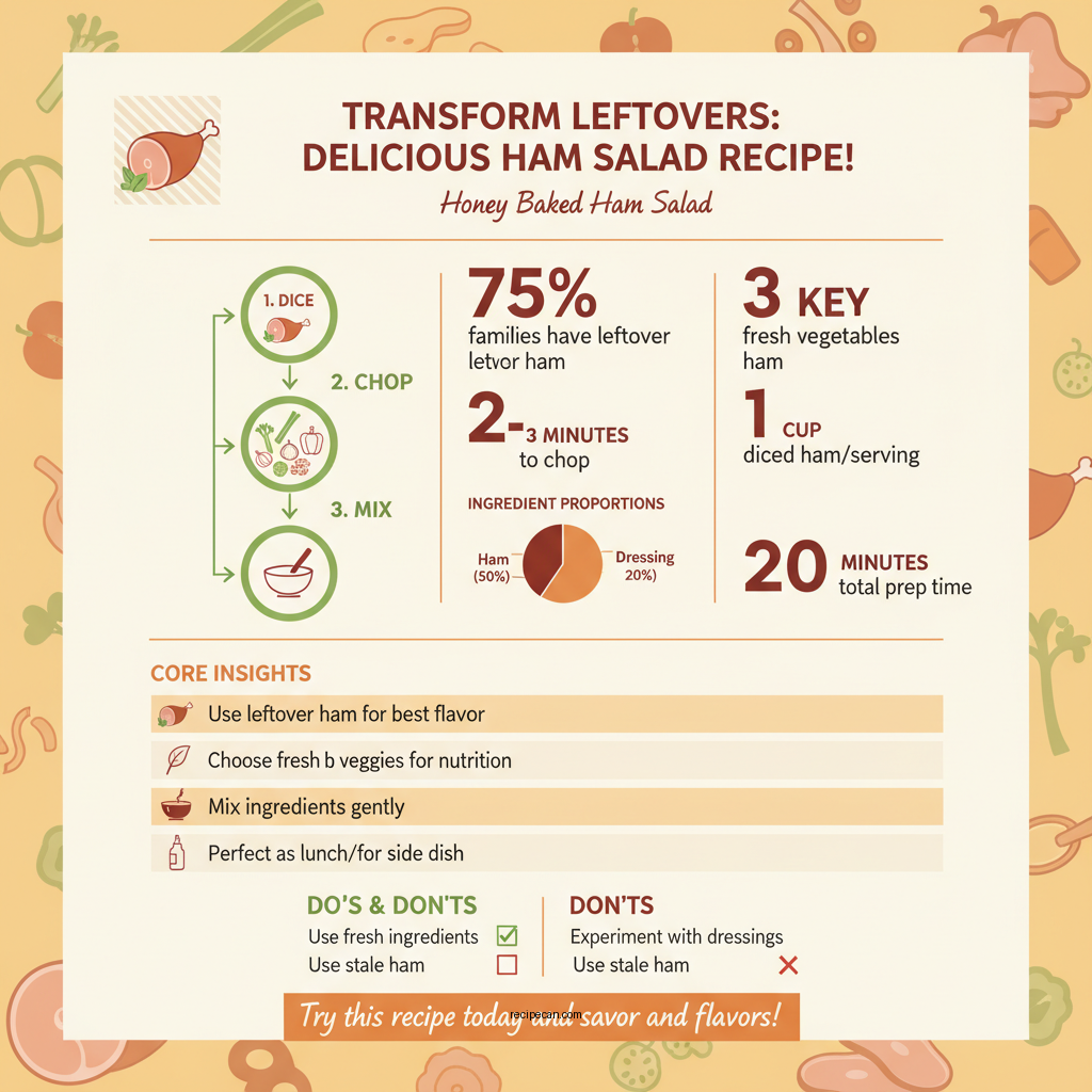 honey baked ham salad recipe - Data Infographic and Statistics