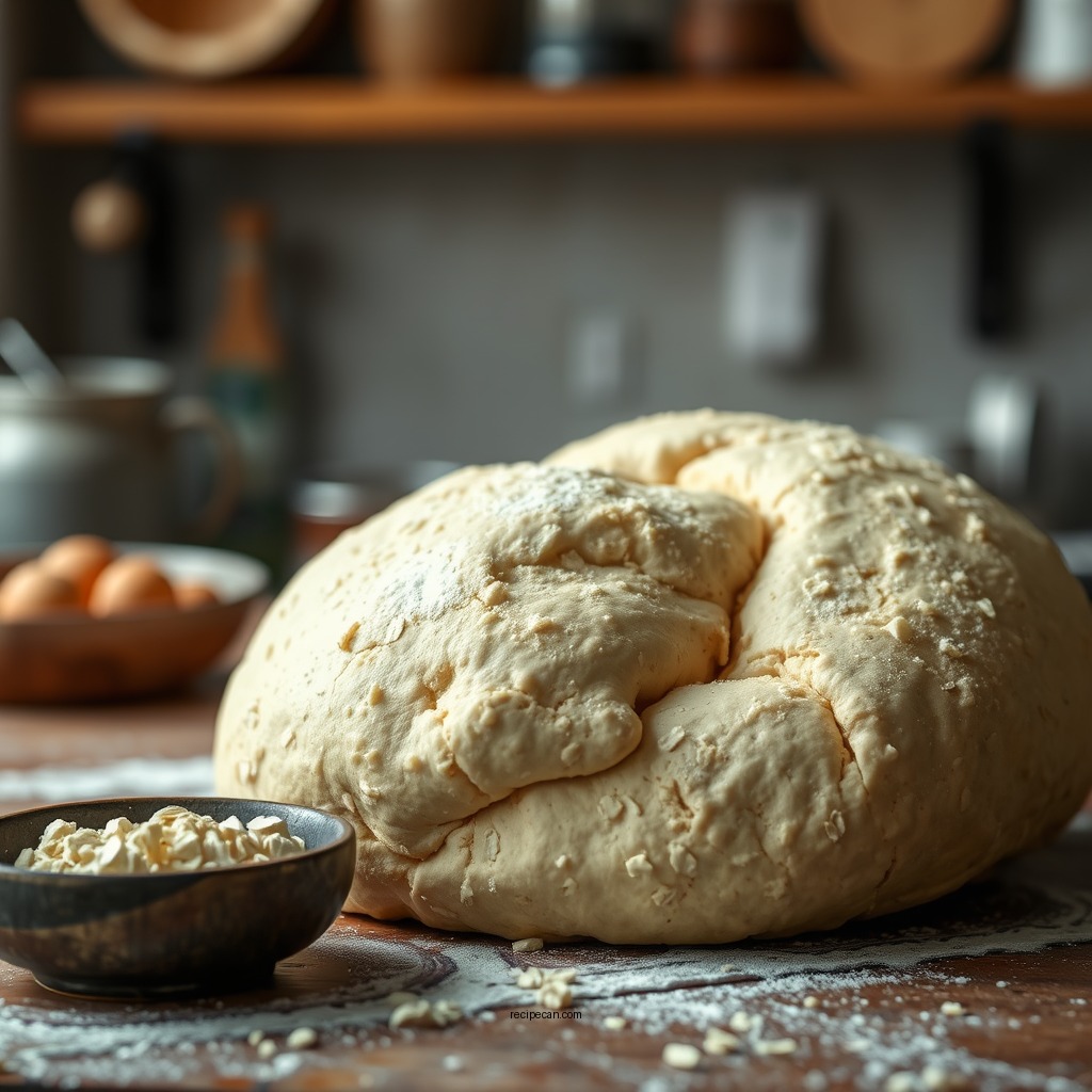 Preparing the Dough - honey oat bread recipe