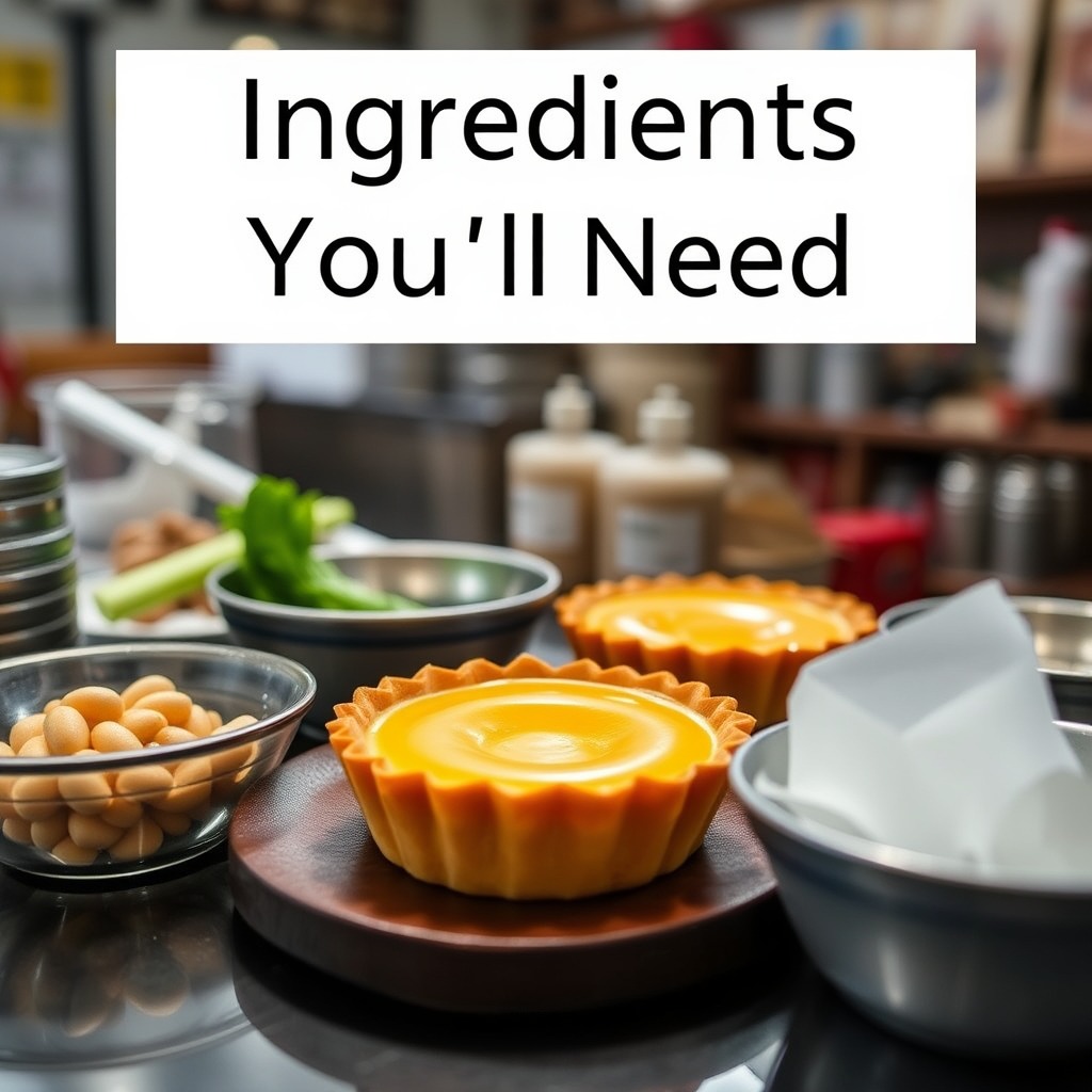 Ingredients You'll Need - hong kong egg custard tart recipe