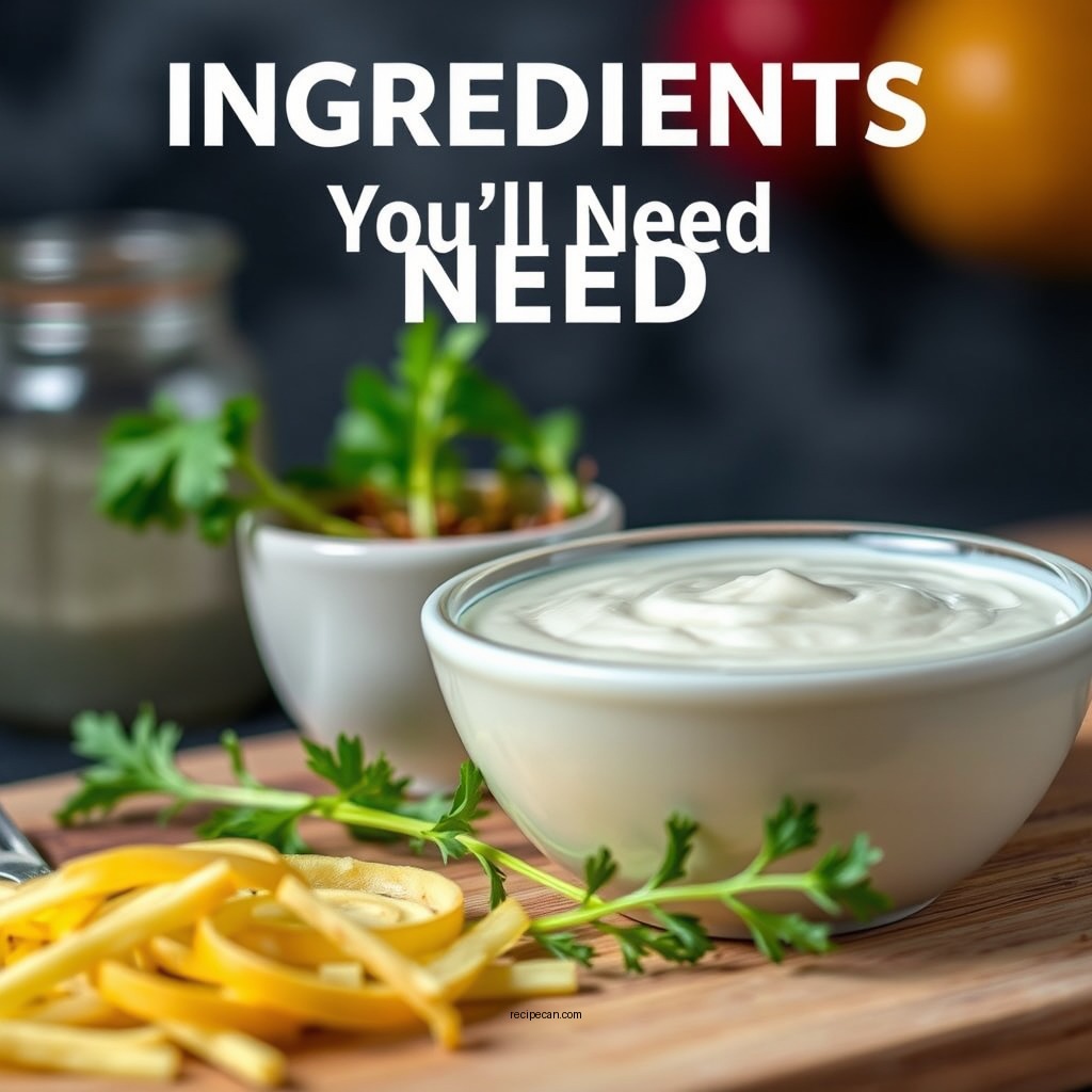 Ingredients You'll Need - horseradish cream sauce recipe