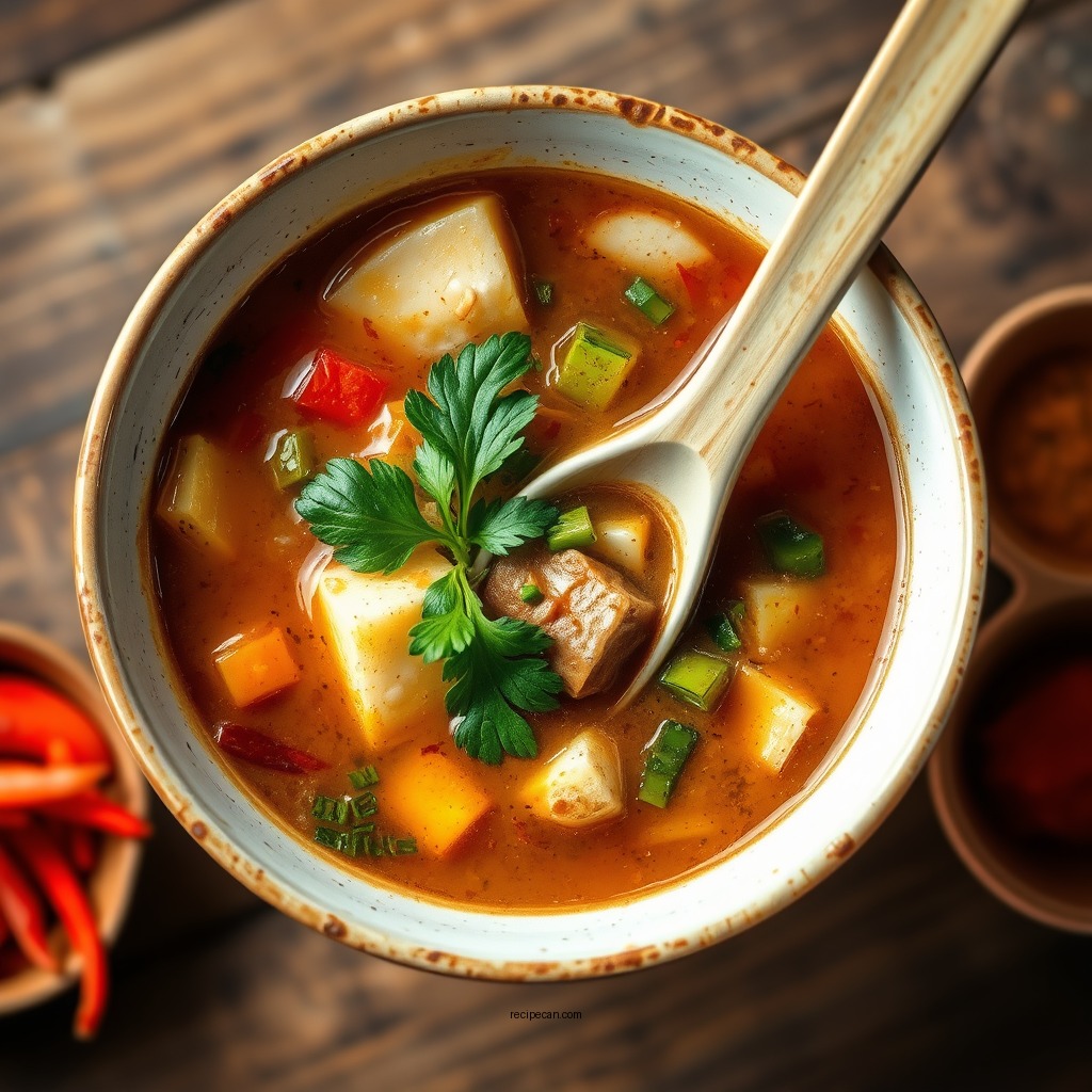 Ingredients for Hot and Sour Soup - hot and sour soup recipe indian