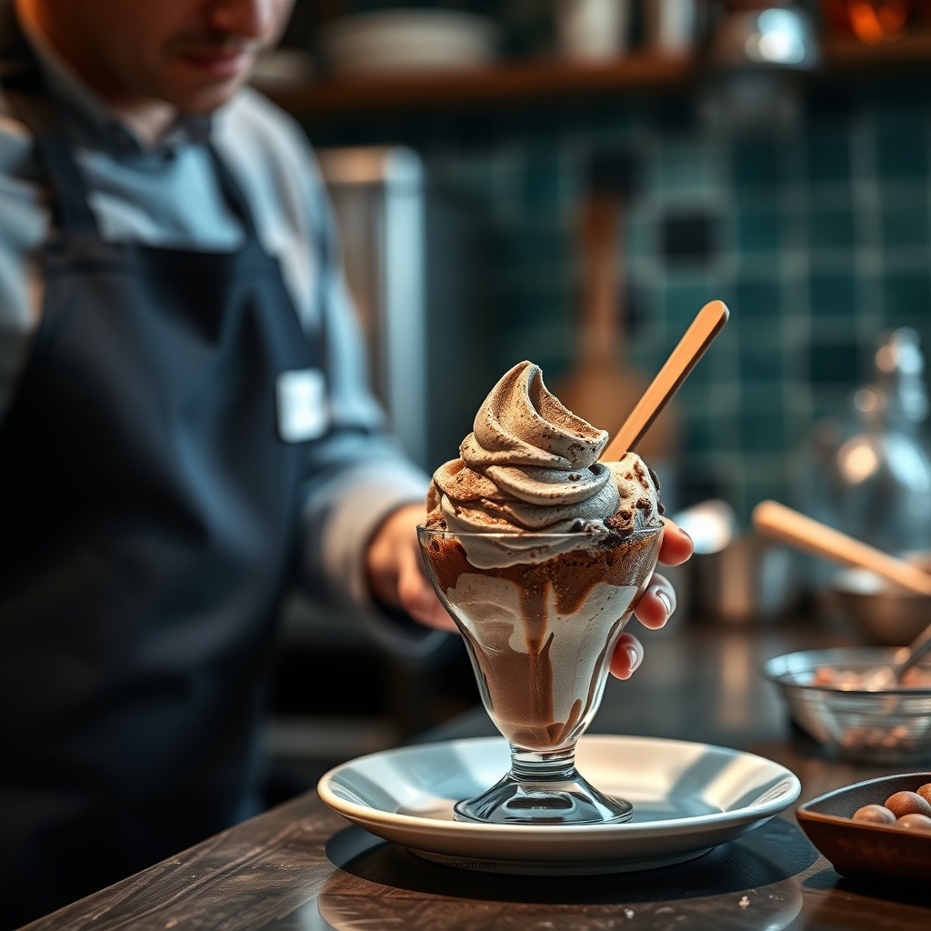 Preparation Steps - hot cocoa ice cream recipe