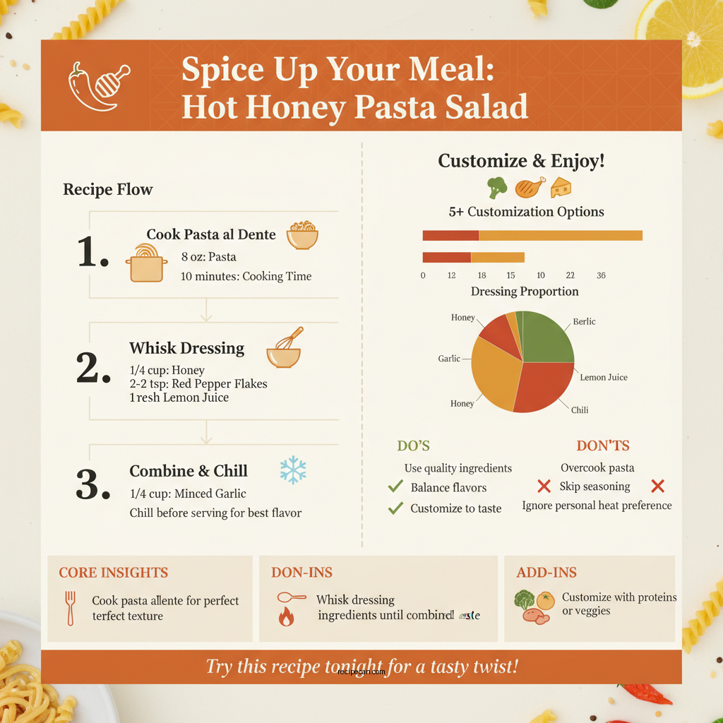 hot honey pasta salad recipe - Data Infographic and Statistics