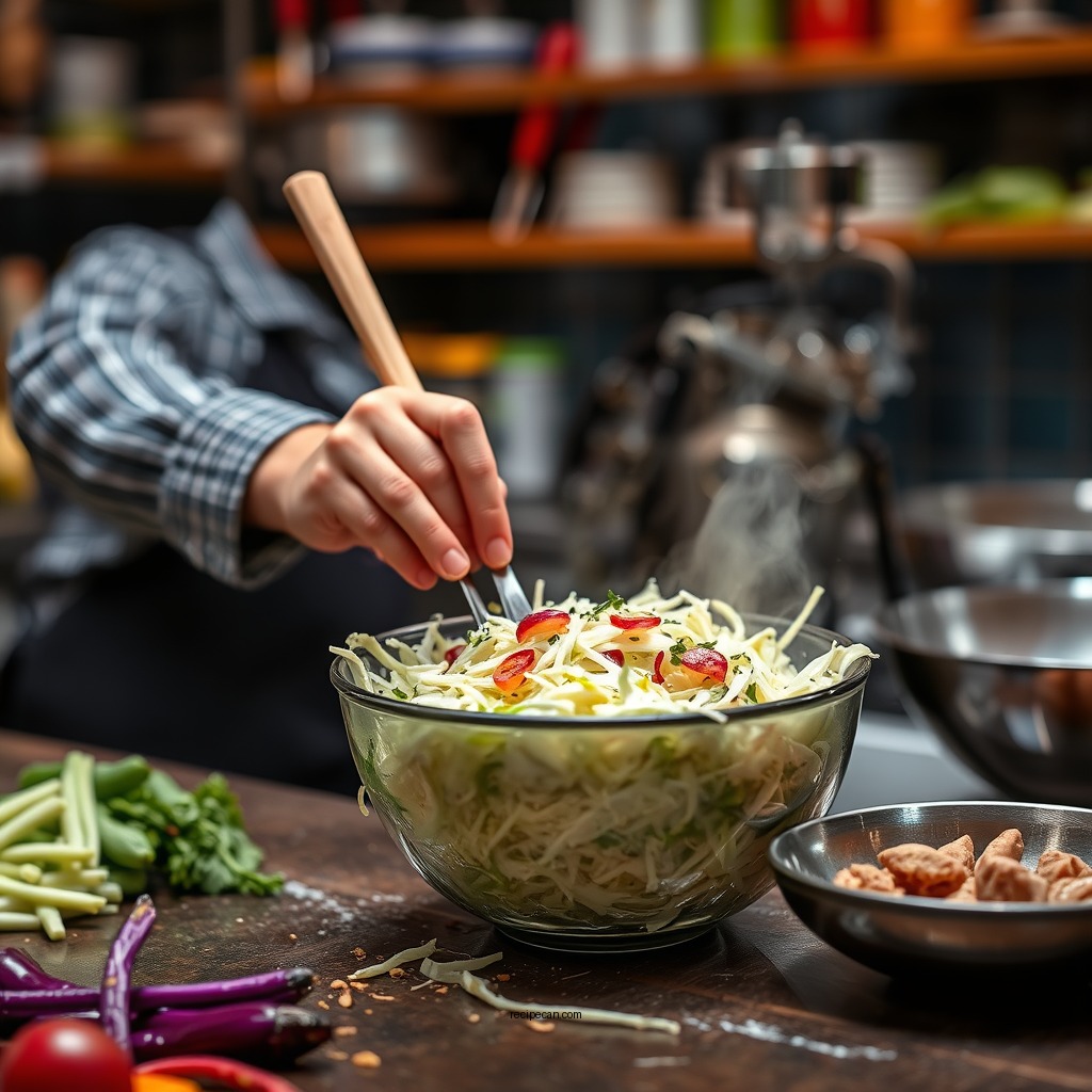 Preparing the Vegetables - how do you make coleslaw recipe