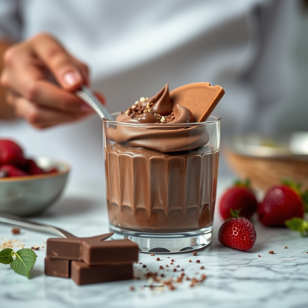 Preparing the Chocolate - how to make chocolate mousse recipe