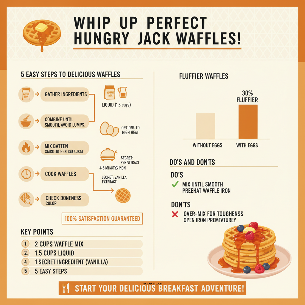 hungry jack waffle recipe - Data Infographic and Statistics