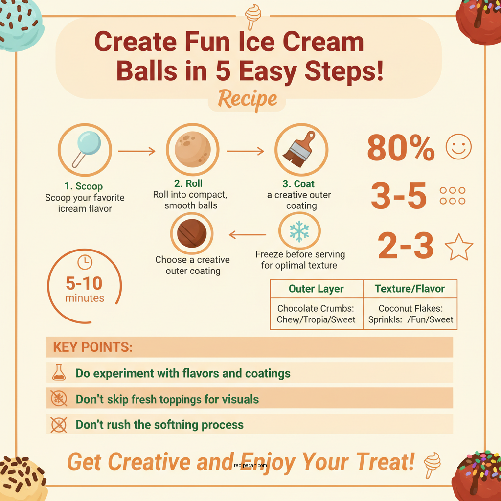 ice cream ball recipe - Data Infographic and Statistics