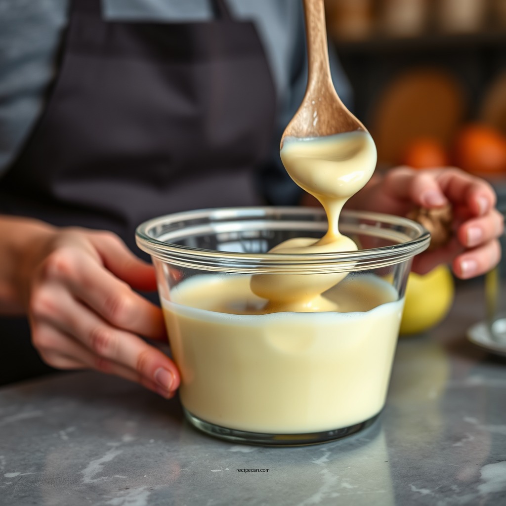 Preparing the Custard Base - ice cream custard recipe
