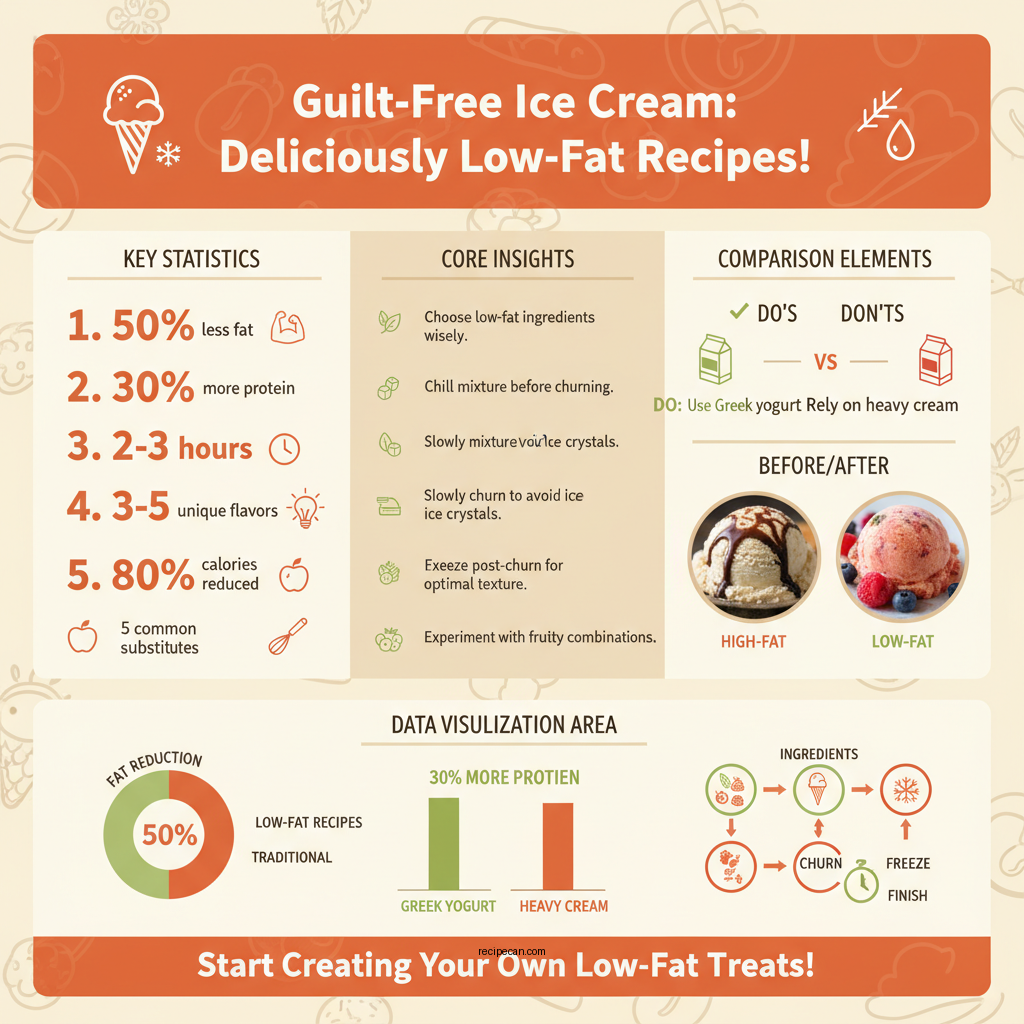 ice cream maker low fat recipes - Data Infographic and Statistics