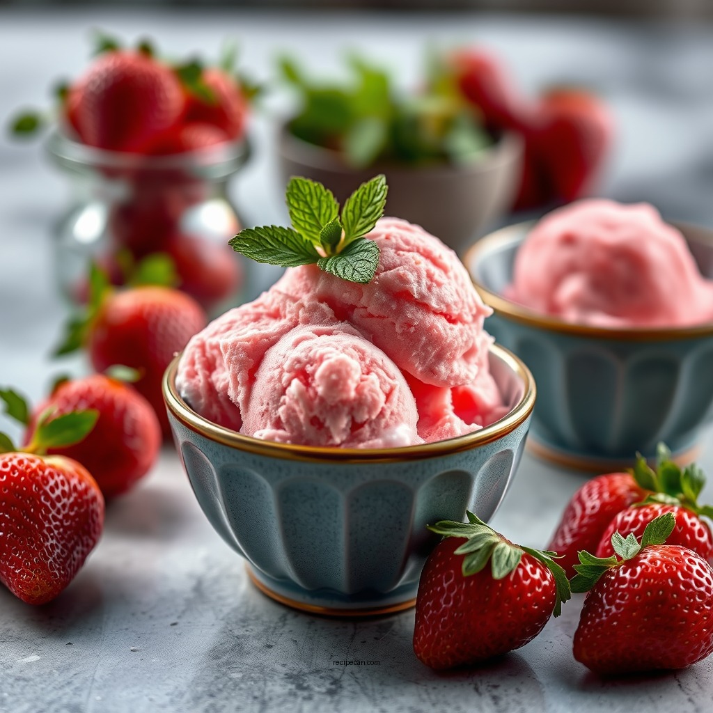 Strawberry Sorbet - ice cream recipes for dash ice cream maker