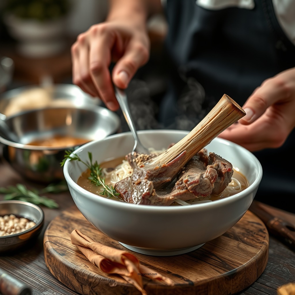 Preparing the Lamb - icelandic lamb soup recipe