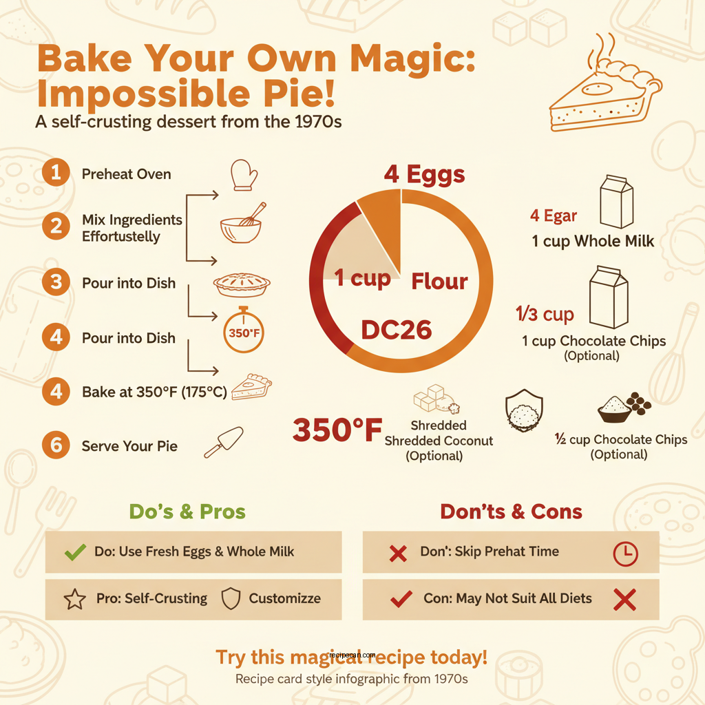impossible pie recipe - Data Infographic and Statistics