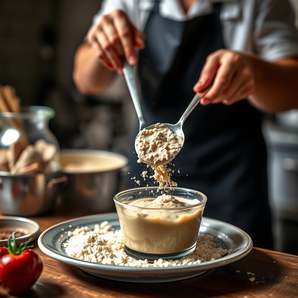 Preparing the Mixture - indian pudding recipe yankee magazine