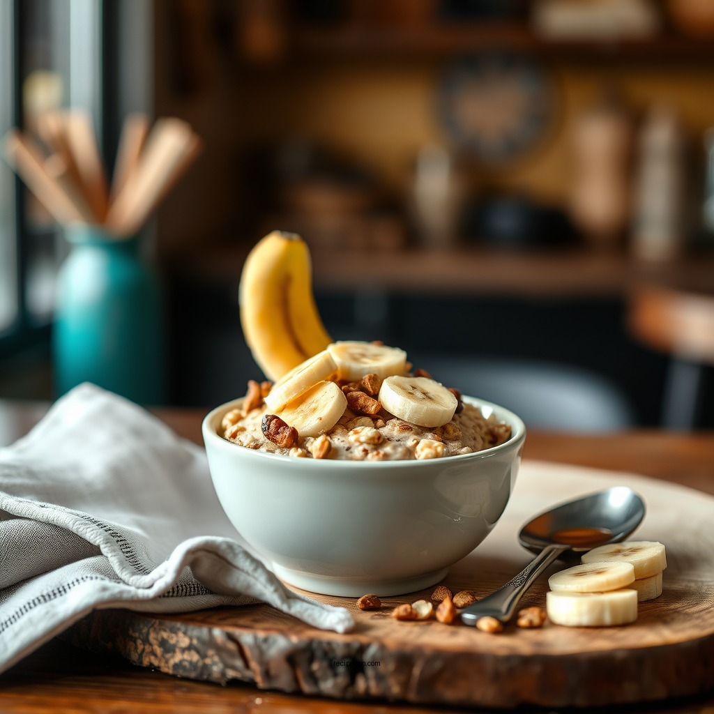 Nutty Banana Instant Oats - instant oats recipe