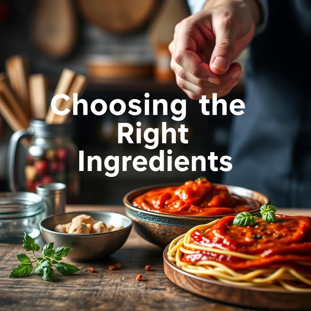 Choosing the Right Ingredients - italian spaghetti sauce recipe