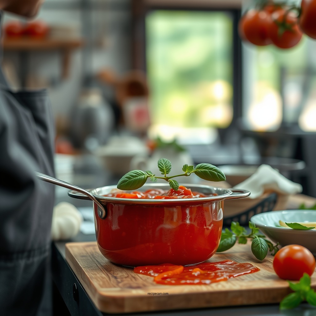 Preparing the Base - italian tomato sauce recipe