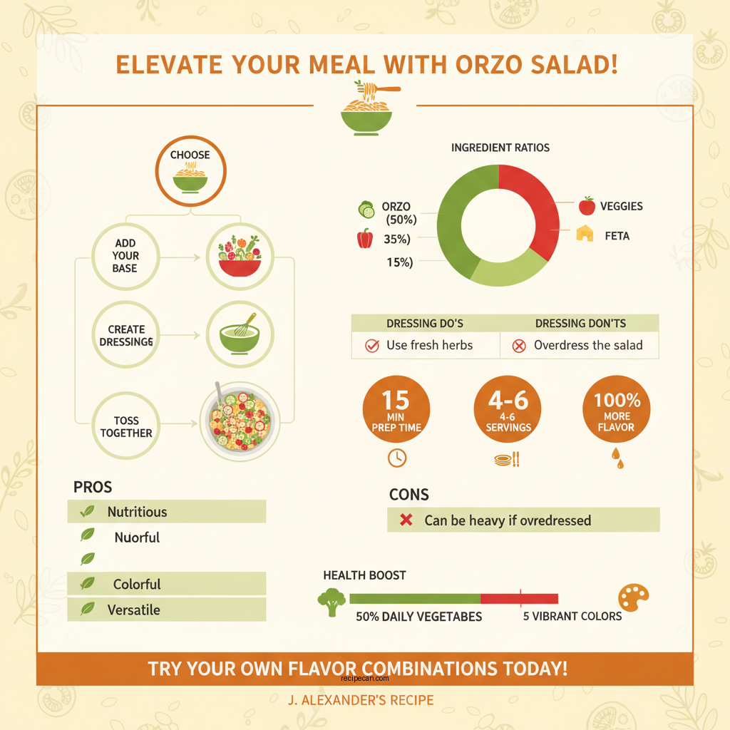 j alexander orzo salad recipe - Data Infographic and Statistics