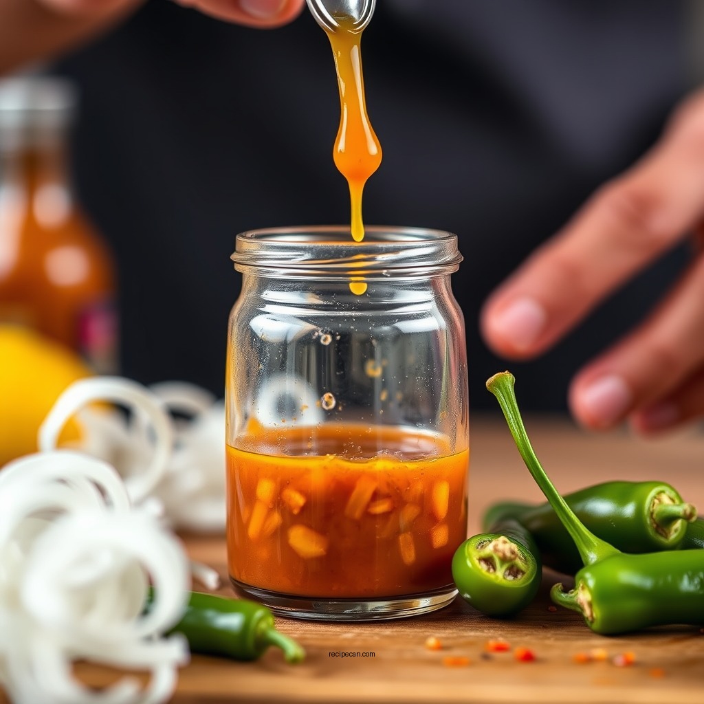 Blending the Sauce - jalapeno hot sauce recipe