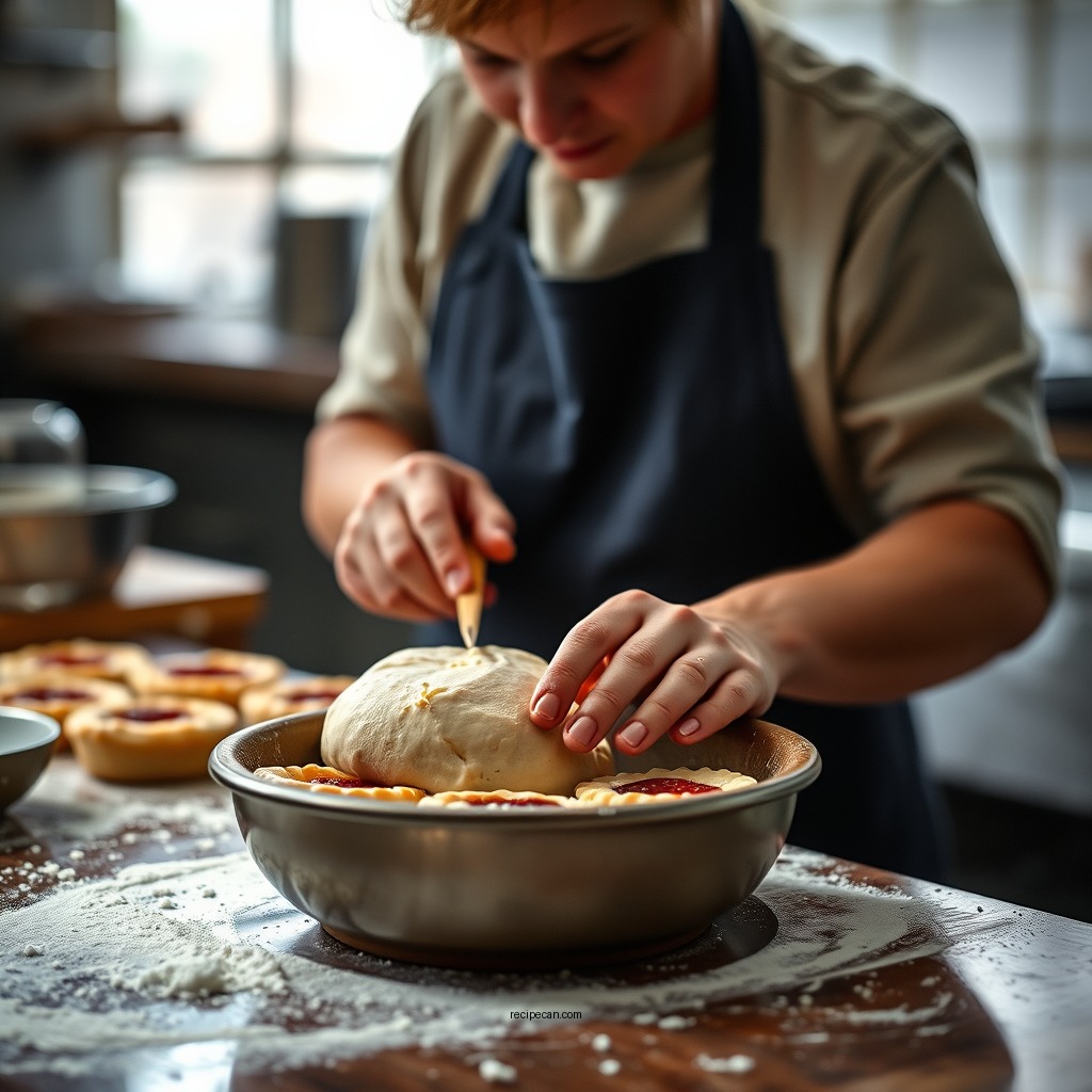 Preparing the Pastry Dough - jam tarts recipe