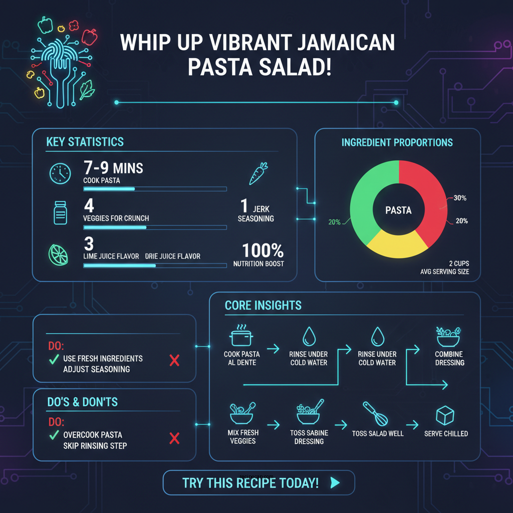 jamaican pasta salad recipe - Data Infographic and Statistics