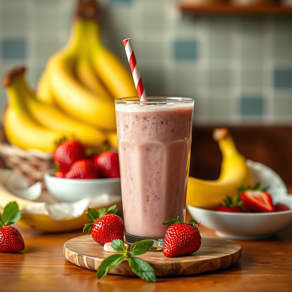 Classic Strawberry Banana Smoothie - jamba juice smoothie recipes